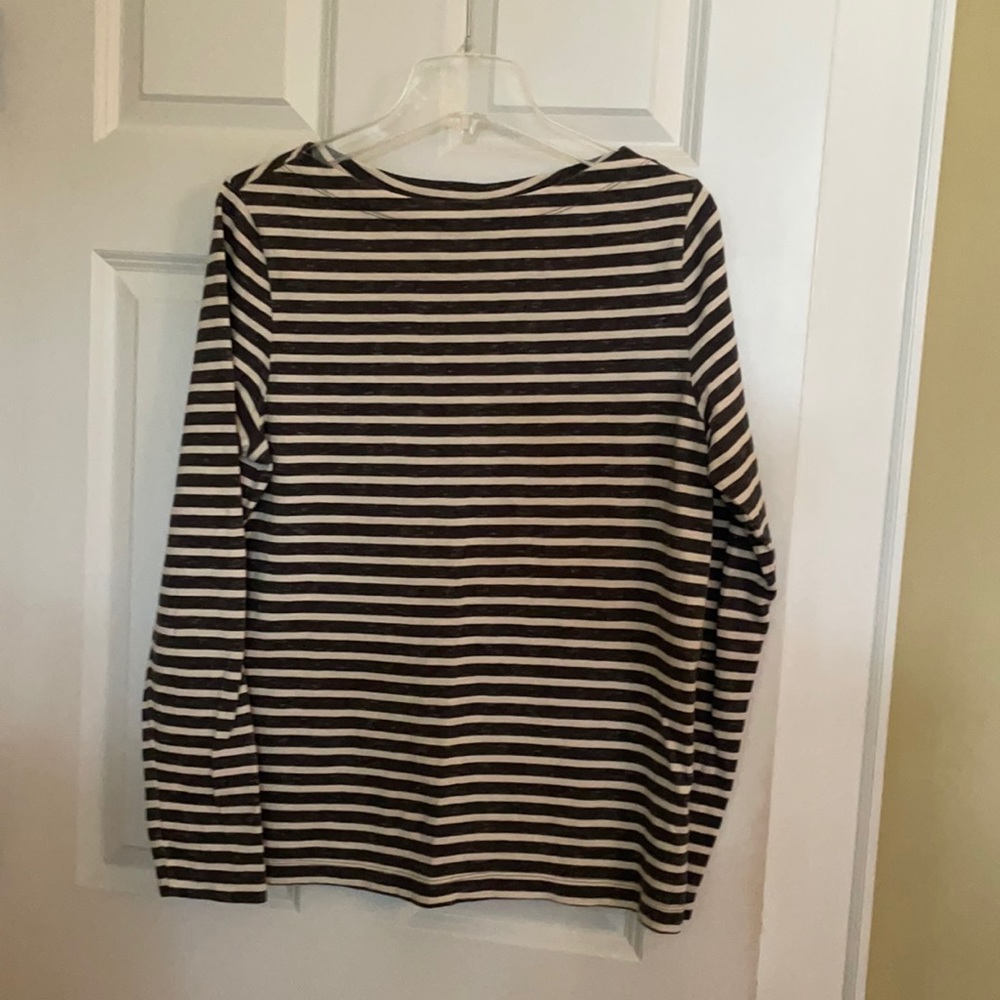 Gap boatneck heavy long sleeve stripe tshirt - Picture 1 of 3